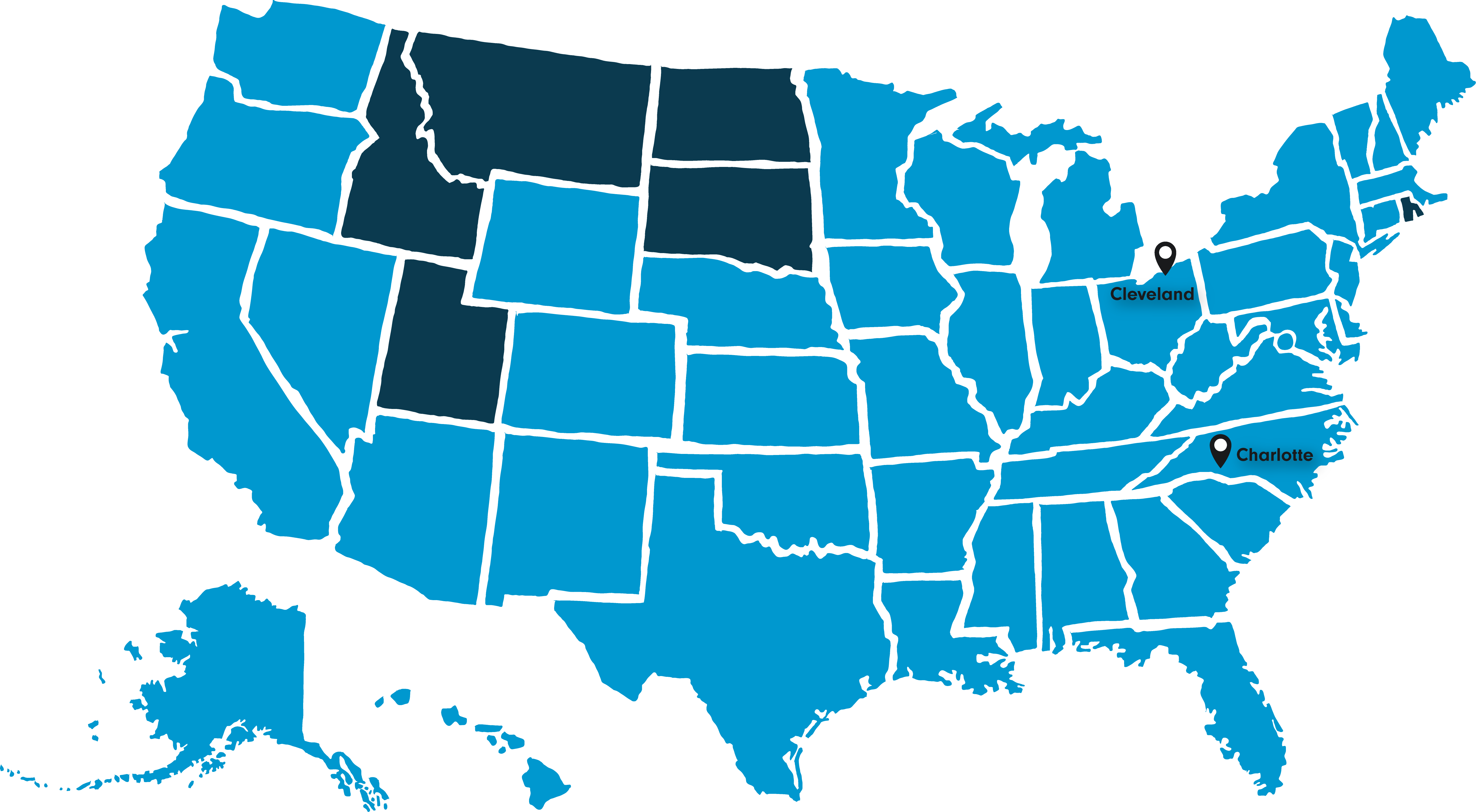 USA Map with Cities